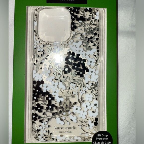 kate spade Floral Phone Case - Black and White-iPhone 15 Pro Max - Picture 2 of 3